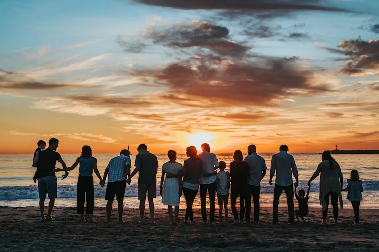 Family members sharing time together