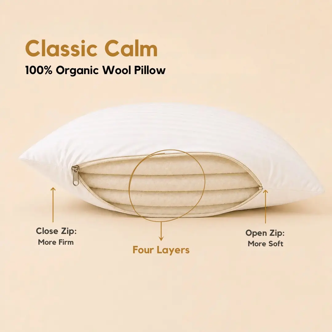 Classic Calm Organic Wool Pillow