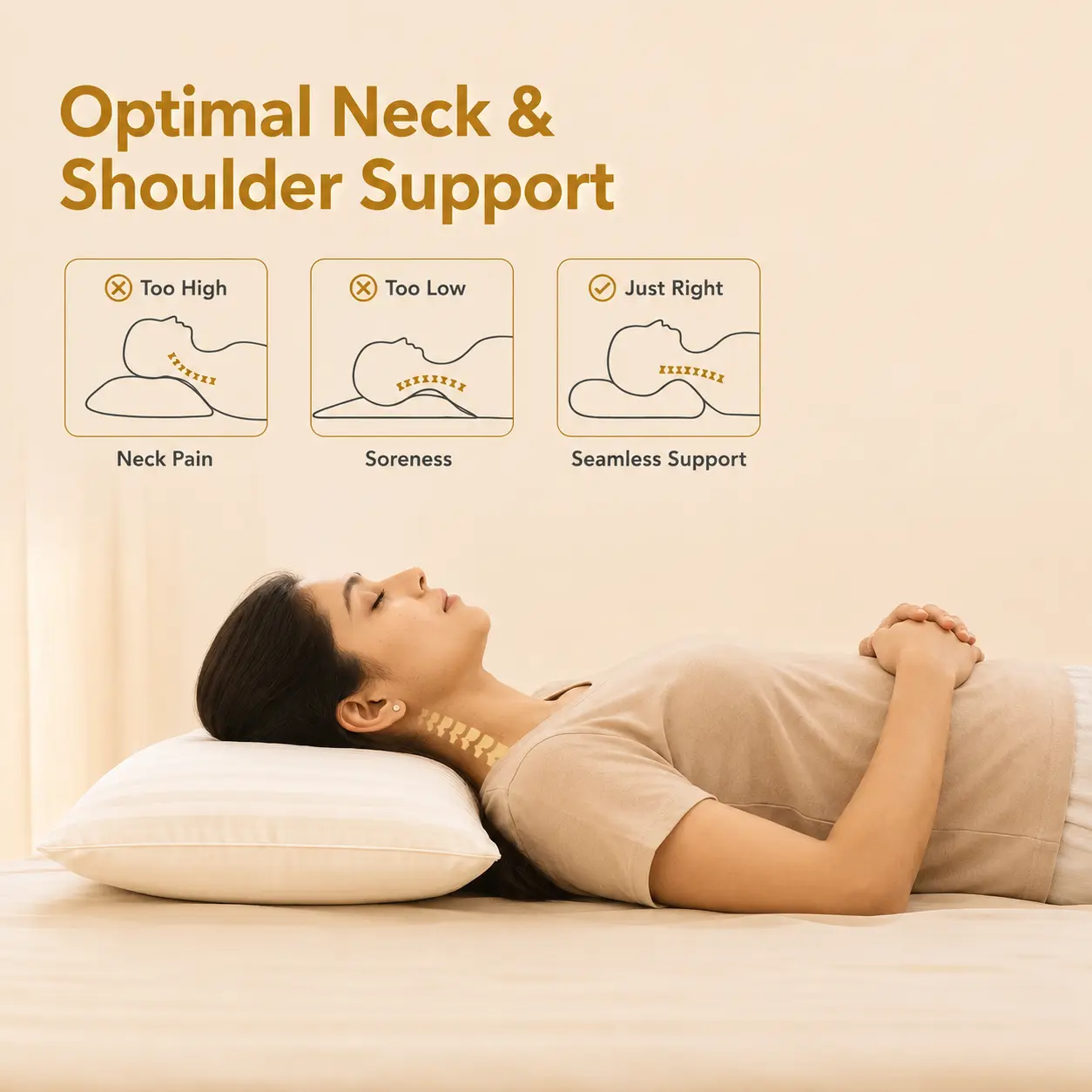 Classic Calm Organic Wool Pillow – Combo Pack (2 Pillows) - Image 6