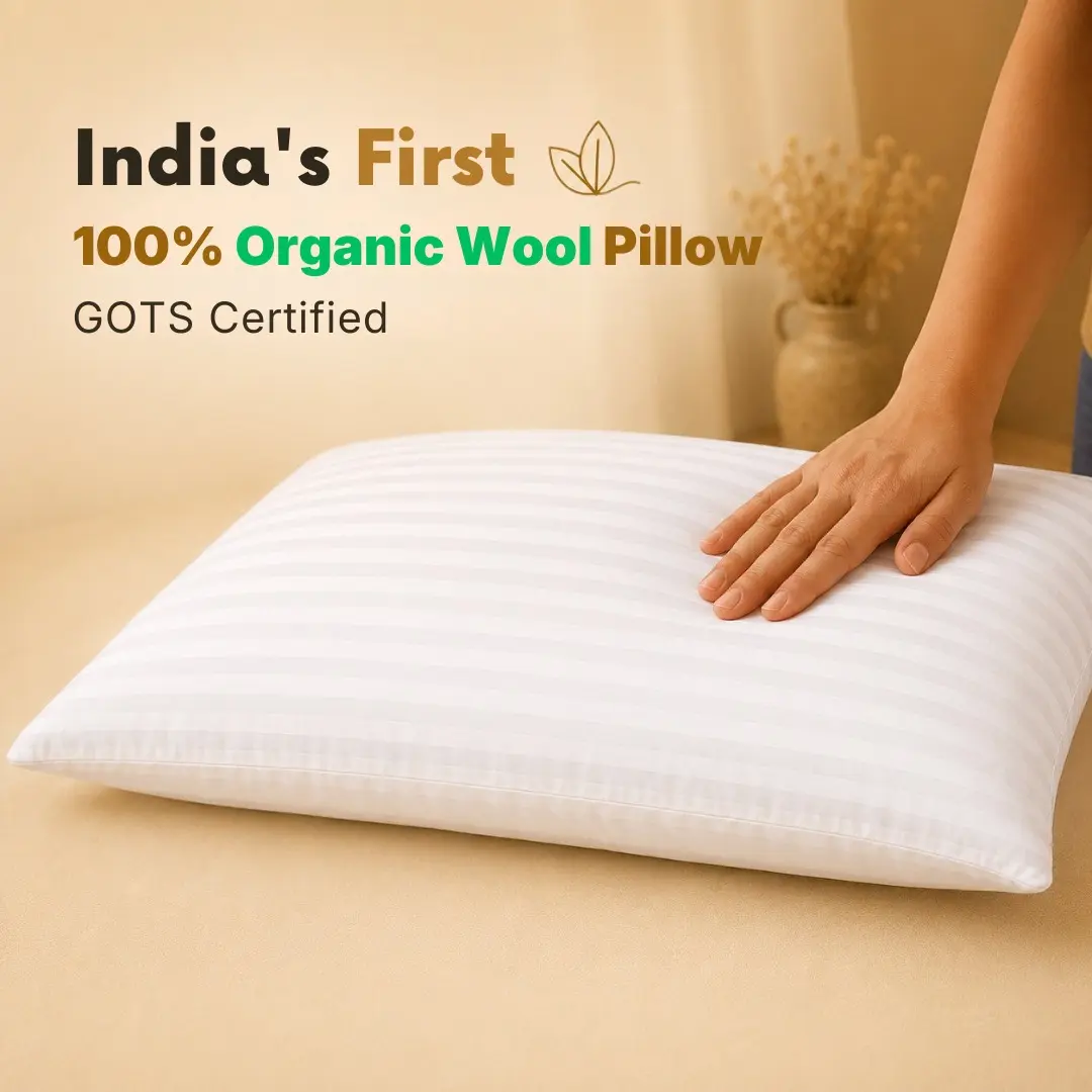 Classic Calm Organic Wool Pillow – Combo Pack (2 Pillows) - Image 2